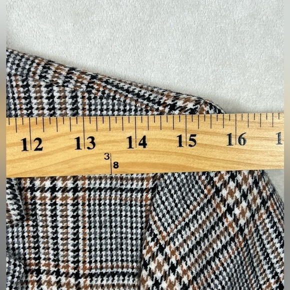 J Crew Size 8 Campbell Plaid Tweed One Button Wool Blend Chic Blazer Coat EUC - Picture 7 of 15